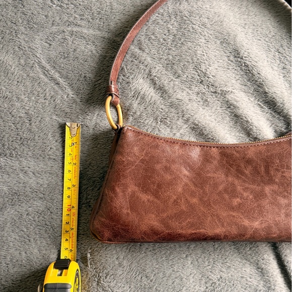 Zara Brown Faux Leather Women's Shoulder Bag - Picture 5 of 6